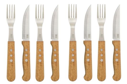 Jamie Oliver BBQ Jumbo Edelstahl Steakbesteck 8 teilig für 22,22€ (statt 30€)