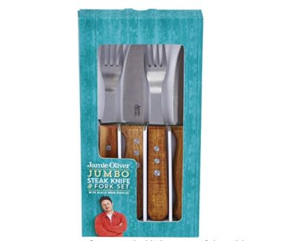 Jamie Oliver BBQ Jumbo Edelstahl Steakbesteck 8 teilig für 22,22€ (statt 30€)