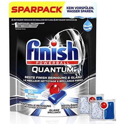 80er Pack Finish Quantum Ultimate Spülmaschinentabs für 9,50€ (statt 17€)   Prime Sparabo