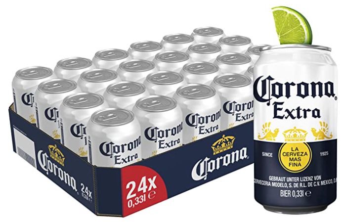 24er Tray Corona Extra Premium Lager Dosenbier für 20,73€ + 6€ Pfand