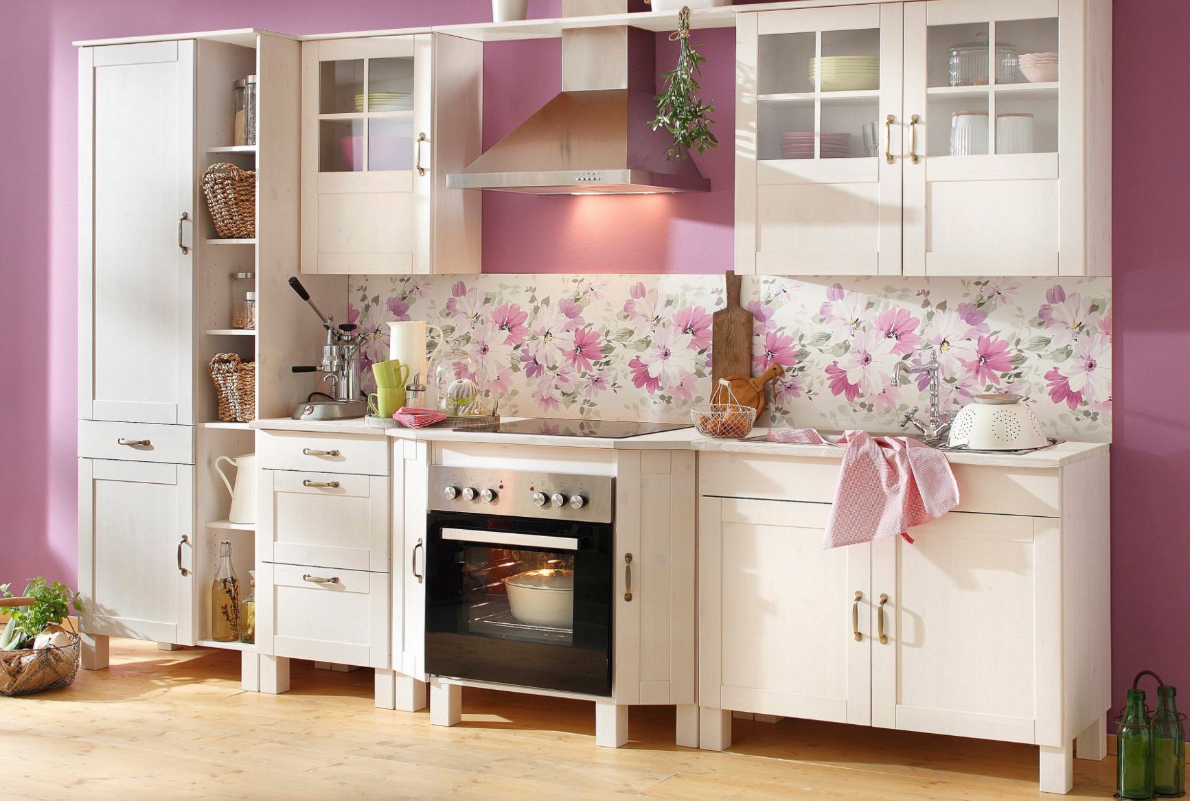 Fehler? Home affaire Küchen Set Alby ohne E Geräte mit 325cm Breite aus massiver Kiefer für 191,94€ (statt 1.799€)