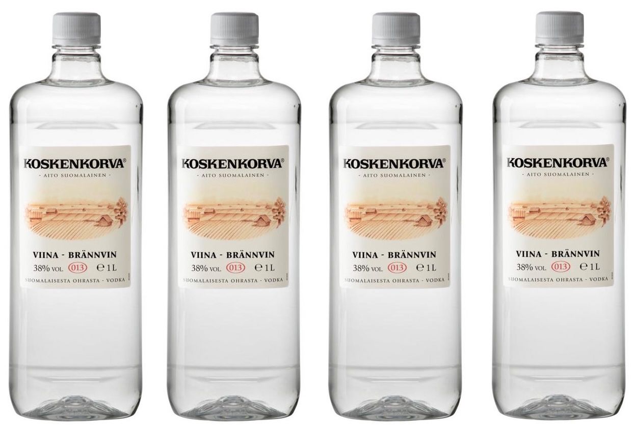 4x 1 Liter Koskenkorva Viina Vodka 38% für 35,60€ (statt 50€)