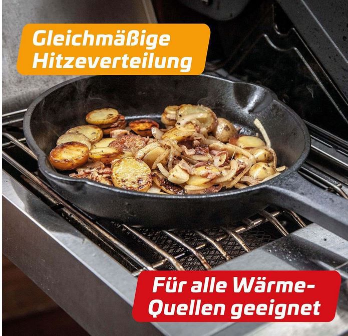 Grillfürst Gusseisen Feuer Pfanne für 24,80€ (statt 30€)