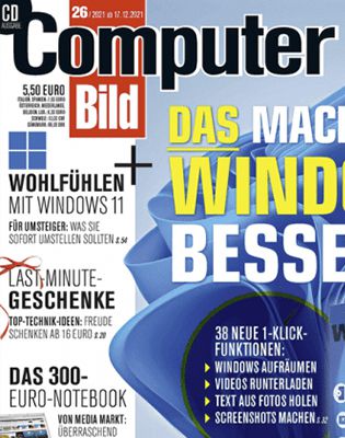 13 Ausgaben Computer Bild mit DVD Abo für 82,55€ + Prämie 85€ Amazon Gutschein