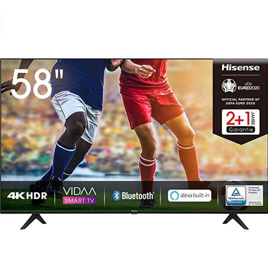 Hisense 58AE7000F   58 Zoll UHD Smart TV mit HDR für 419€ (statt 517€)