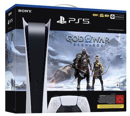 Sony PlayStation 5 &#8211; Digital Edition Konsole inkl. God of War Ragnarök für 524€
