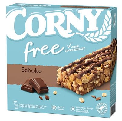 6er Pack Corny free Schoko Müsliriegel ohne Zuckerzusatz für 1,11€   Prime Sparabo