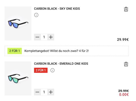 Hawkers Sonnenbrillen ab 29,99€ + 2. Brille GRATIS dazu