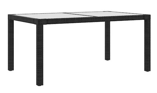 vidaXL Garten Essgruppe mit Auflagen   Poly Rattan in Schwarz für 329,99€ (statt 397€)