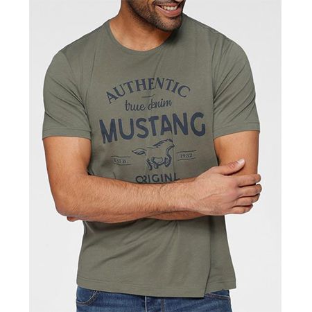 Mustang T Shirt in verschiedenen Farben mit großem Brustprint für 12,94€ (statt 19,99€)