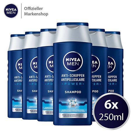 6x250ml NIVEA MEN Anti Schuppen Power Shampoo für 11,99€ (statt 18€)