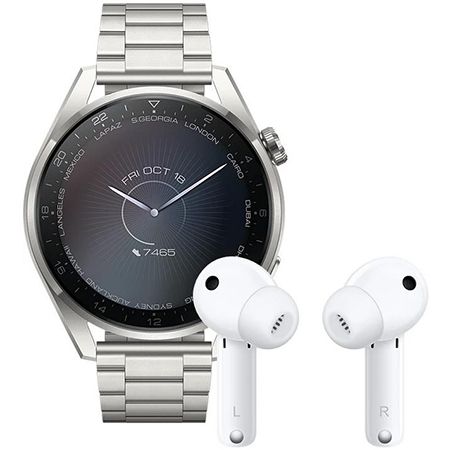 Huawei Watch 3 Pro Elite 4G Silber/Silber 49mm mit In Ear Kopfhörern für 499€ (statt 599€)