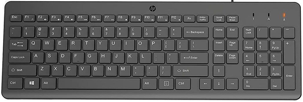 HP 150 Maus und Tastatur Set (kabelgebunden) für 14,99€ (statt 26€)