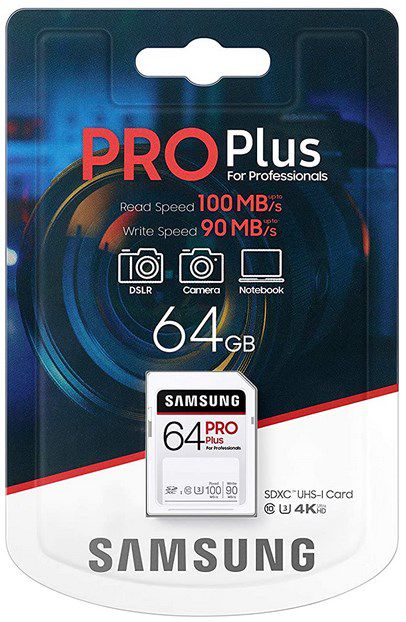 Samsung PRO Plus 64GB SDXC Speicherkarte für 10,98€ (statt 27€)