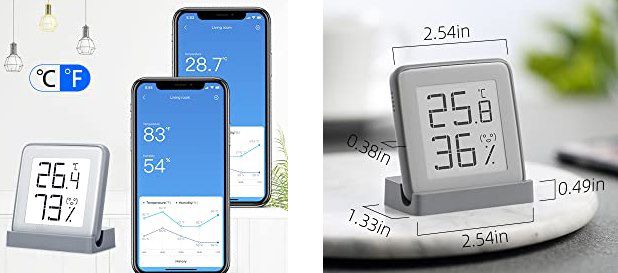 Azarton digitales Innenthermometer & Hygrometer mit E ink Display für 9,99€ (statt 16€)   Prime