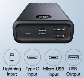 ODEC OD B18 Powerbank mit 20.000mAh, 3x In & 2 Out Ports für 10,99€ (statt 22€)   Prime