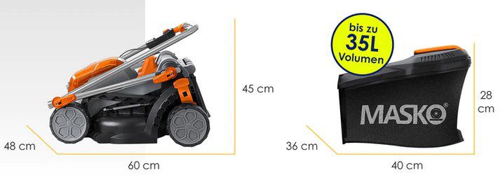 Masko ECO X10 Akku Rasenmäher inkl. 2x 2Ah Akkus für 139,99€ (statt 170€)