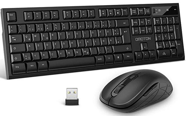 Omoton WK205 kabelloses Tastatur & Maus Set für 16,19€ (statt 27€)