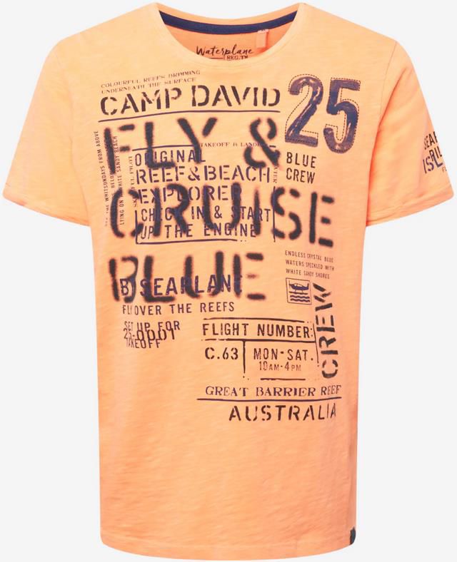 Camp David T Shirt in orange / schwarz für 13,96€ (statt 35€)