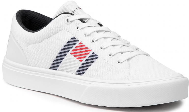 Tommy Hilfiger   Lightweight Stripes Knit Sneaker in weiß für 46,80€ (statt 65€)