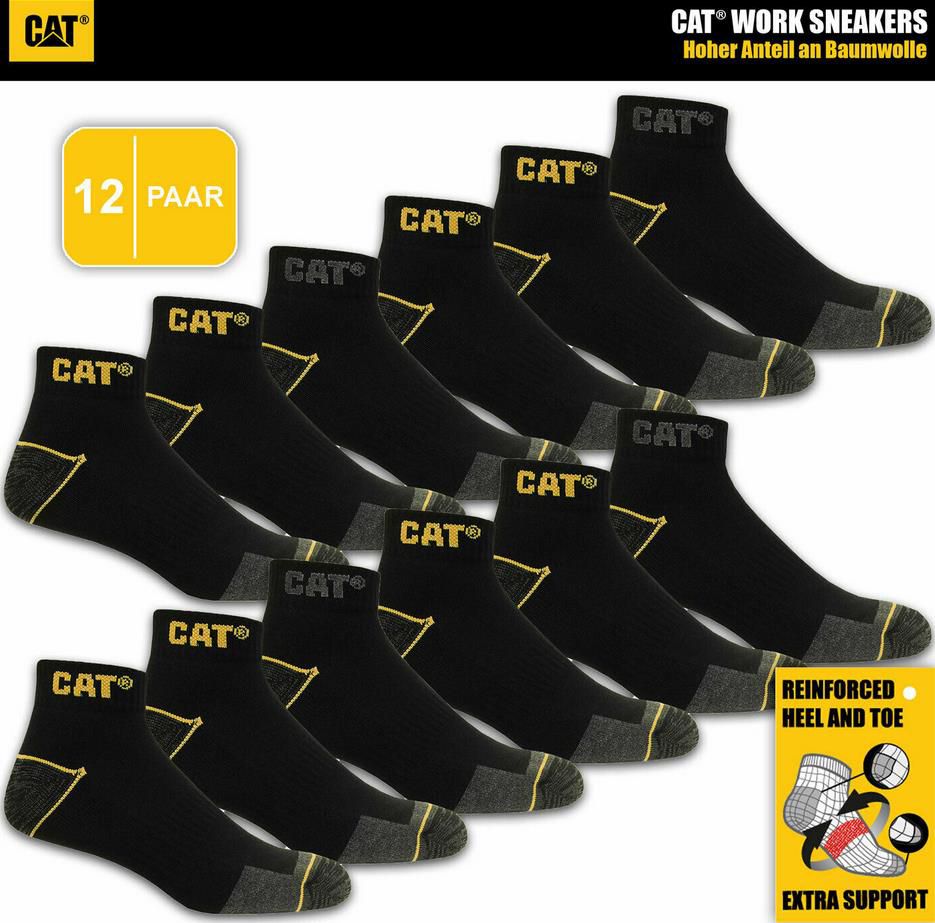 CAT CATERPILLAR Work Herren Sneaker Socken 12er Pack für 25,52€ (statt 33€)