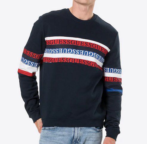 Guess Pullover CARLTON in Blau oder Weiß für je 23,90€ (statt 60€)