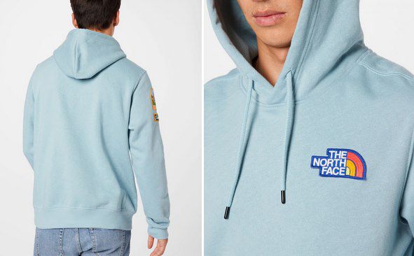 The North Face Hoodie Novelty Patch in Hellblau für 37,96€ (statt 84€)