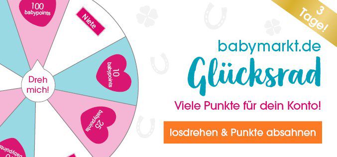 Gratis Babypoints Guthaben beim Babymarkt durch Glücksrad sammeln