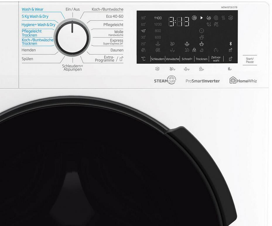 Beko WDW8716STB Waschtrockner 8/5kg für 369,99€ (statt 499€)