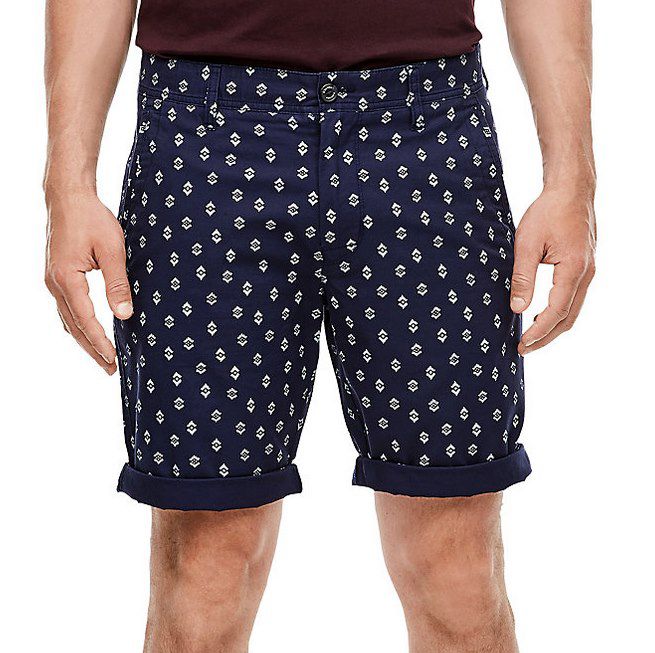 s.Oliver Bermuda Phoenix in Blau mit Print Shorts für 16,79€ (statt 32€)