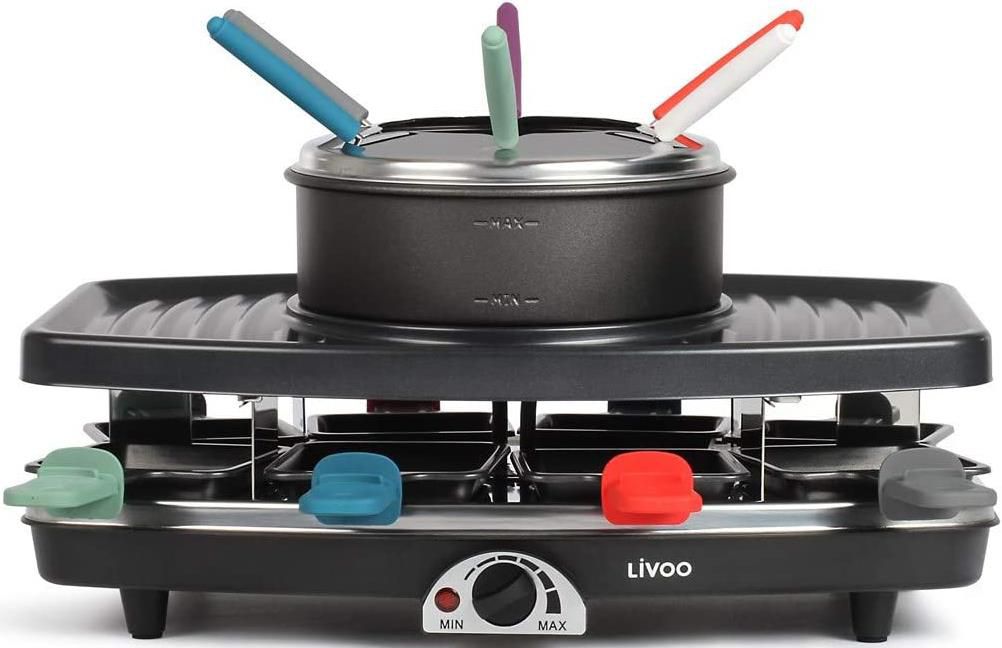 Livoo Doc233   3in1 Raclette, Fondue und Elektrogrill für 39,20€ (statt 62€)