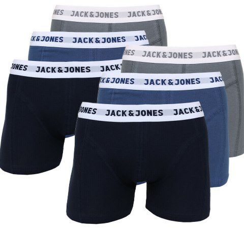 Jack & Jones Herren Boxershorts   6er Pack bis 2XL für 29,95€ (statt 40€)