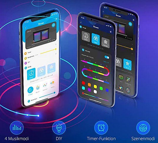 💥 5m Govee RGBIC LED Streifen mit Appsteuerung für 18€ (statt 26€)