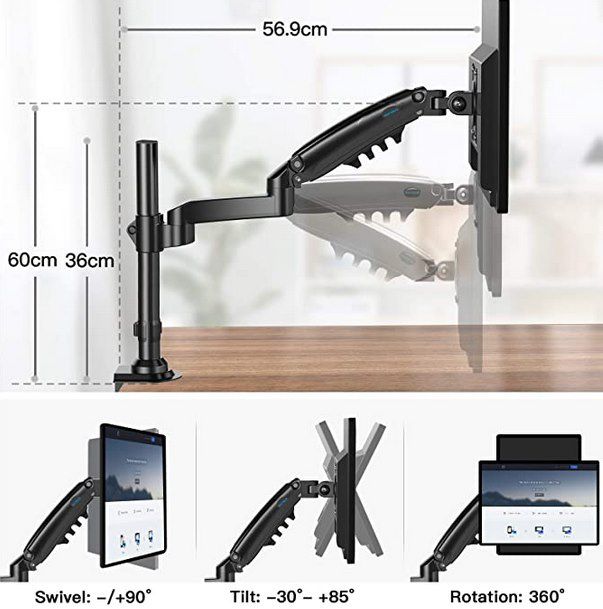 Huanuo HNSS8 Monitorhalterung bis 32 Zoll & 9kg für 29,27€ (statt 45€)