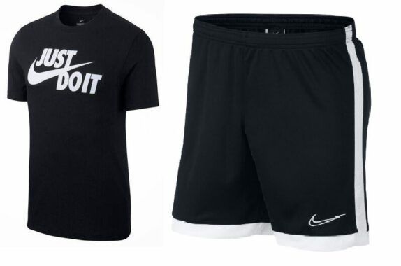 Nike Just Do It T Shirt + Nike Dri FIT Fußballshorts Academy + Nike Heritage 86 Cappy zusammen für 36,02€ (statt 54€)