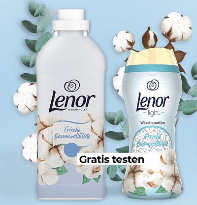 Frische Baumwollblüte Weichspüler & Wäscheparfüm von Lenor gratis ausprobieren