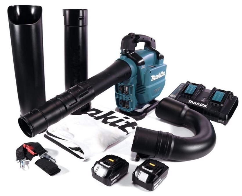 Makita DUB363PT2V Akku Laubbläser  u. Sauger + 2 Akkus 5Ah + Doppelladegerät für 362,10€ (statt 421€)