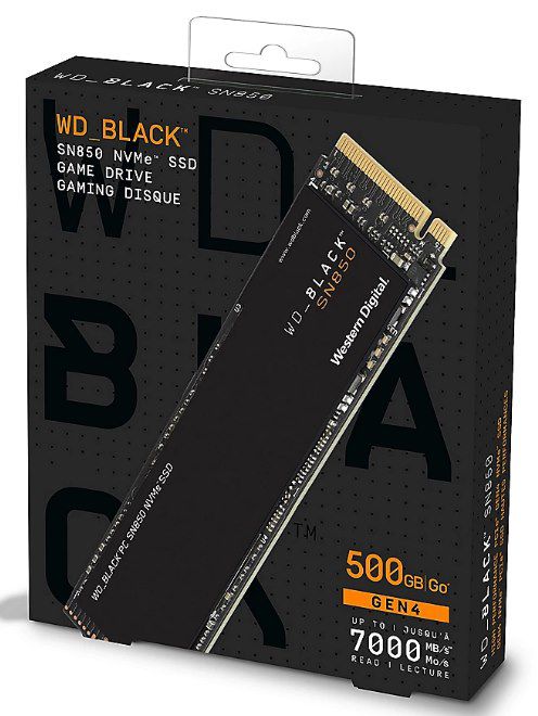 Western Digital SN850 M.2 NVMe Gaming SSD mit 500GB ab 50,41€ (statt 69€)