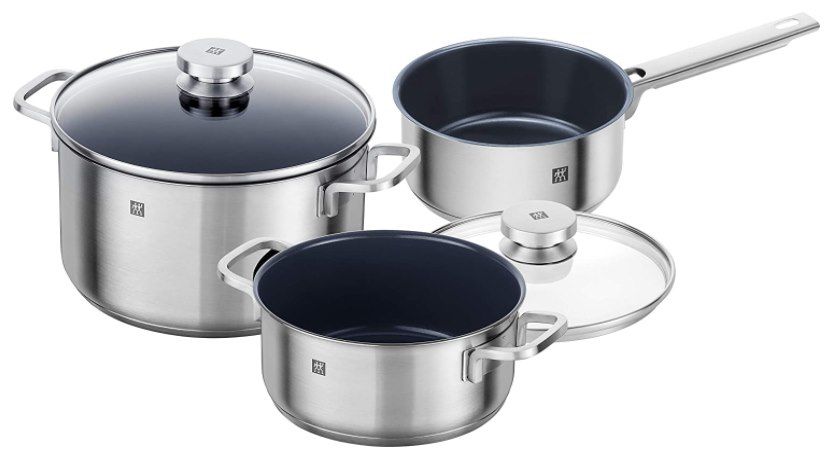 ZWILLING Kochtopf Set Focus 3 tlg. aus Edelstahl für 93,39€ (statt 137€)