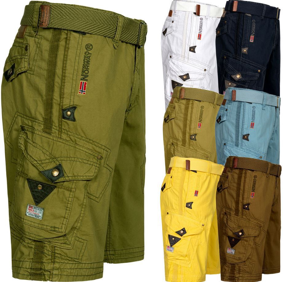 Geographical Norway GNPEANT Herren Cargo Shorts mit Gürtel für je 37,90€ (statt 45€)