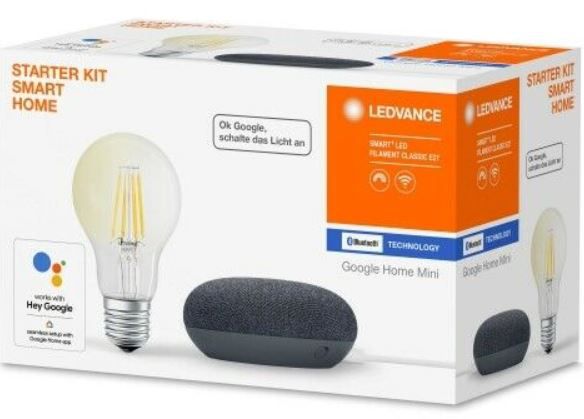 Top! LEDVANCE Filament Leuchtmittel + Google Home Mini für 19,99€ (statt 40€)