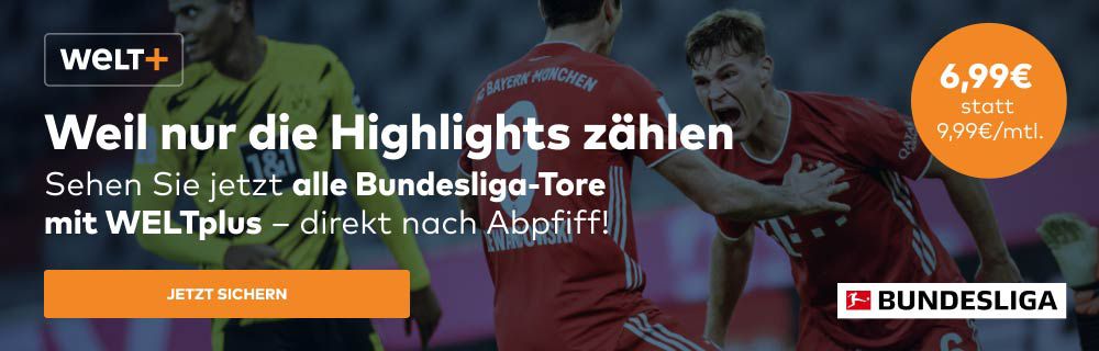 30% Rabatt auf WELTplus inkl. Bundesliga Highlights direkt nach Abpfiff