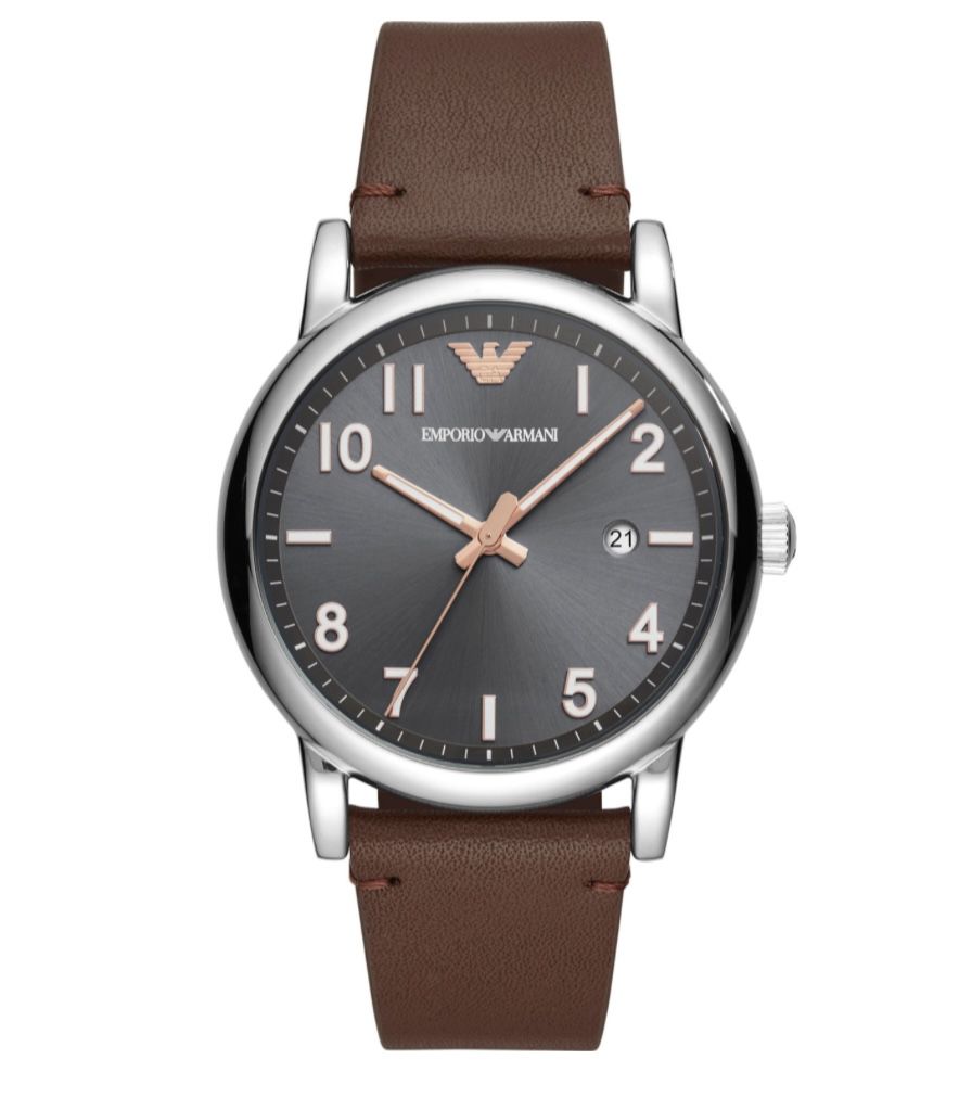 Emporio Armani AR11175 Herren Analog Quarz Uhr mit Leder Armband für 78,93€ (statt 98€)