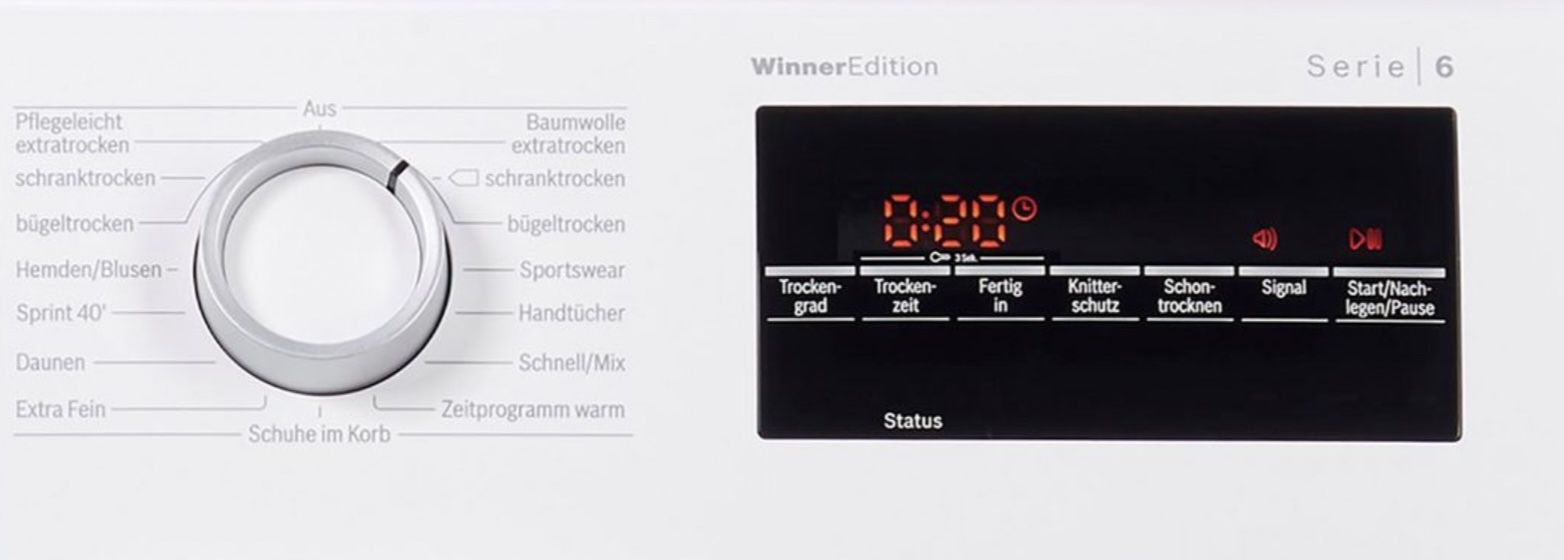 BOSCH WTR 874 WIN Wärmepumpentrockner mit AutoDry + 80€ adidas Geschenkkarte ab 509€ (statt 589€)