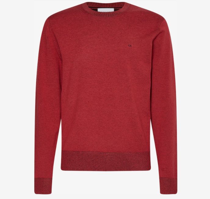 Calvin Klein Herren Pullover aus Bio Baumwolle in Rostrot ab 37,99€ (statt 53€)