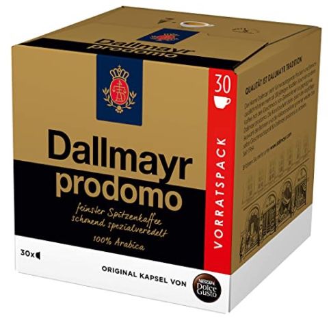 90er Pack NESCAFÉ Dolce Gusto Dallmayr Prodomo Kapseln ab 11,94€ (statt 21€)   Prime Sparabo