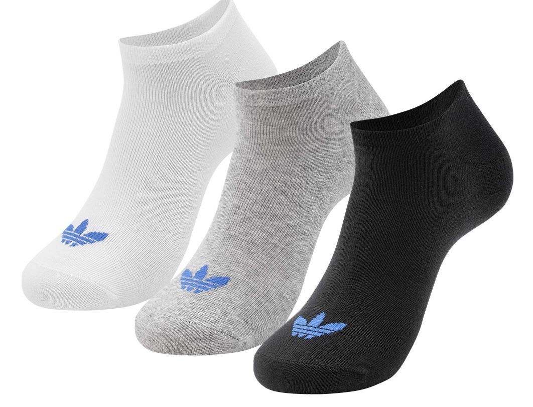 3er Pack adidas Originals Trefoil Liner Sneakersocken für je 5,99€ + VSK (statt 13€)   35/38 & 39/42