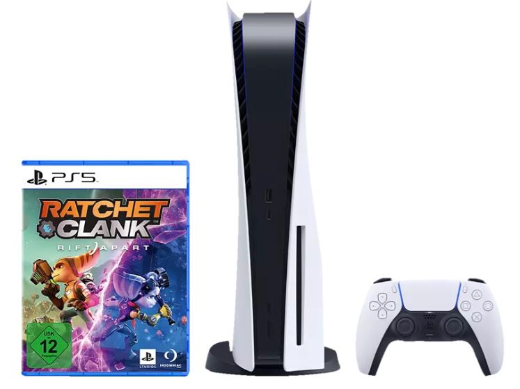 Saturn Abholung: Sony PlayStation 5 + Ratchet & Clank: Rift Apart ab 559,99€