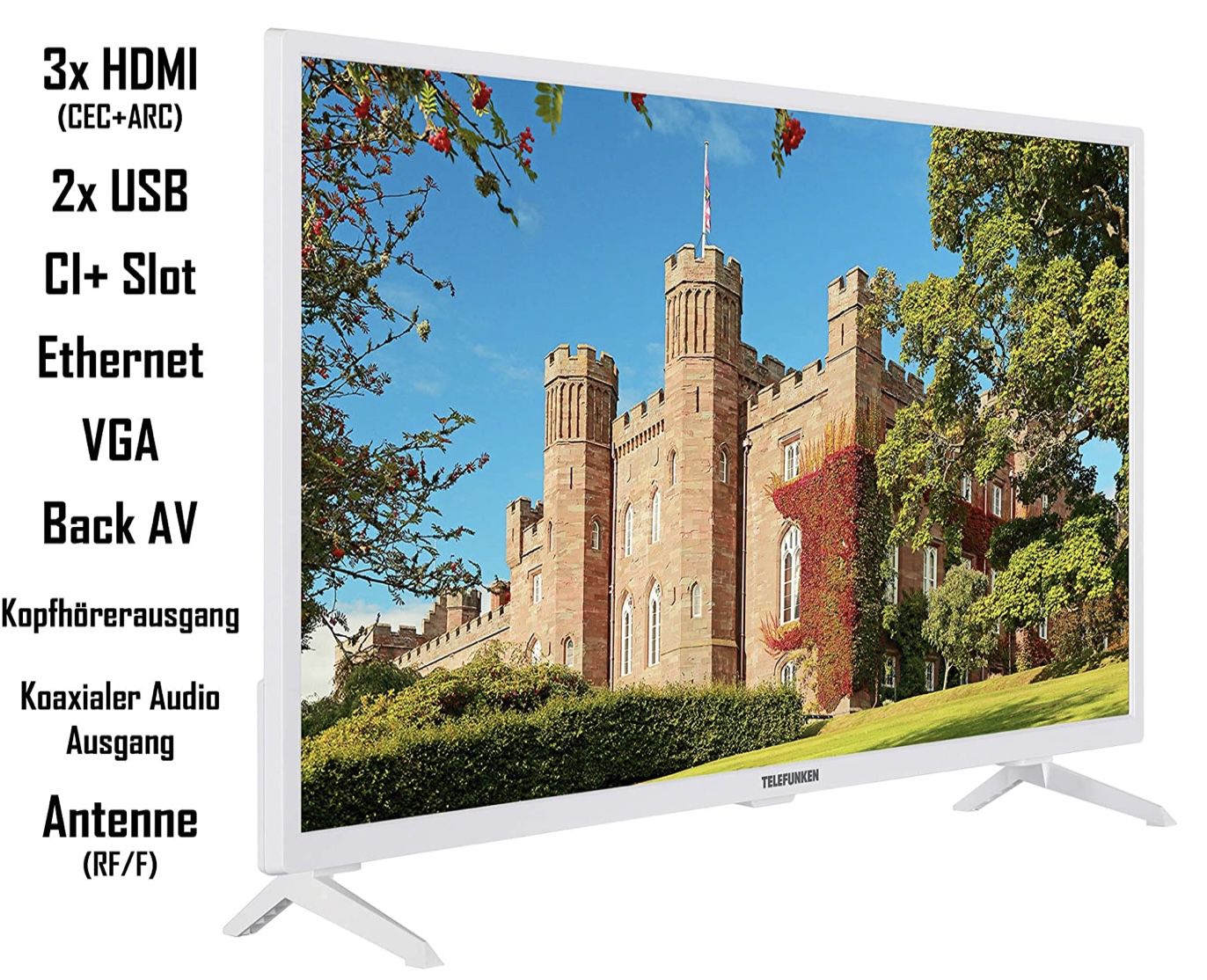 Telefunken XH32J511D W   32 Zoll HD ready Fernseher für 189,29€ (statt 267€)