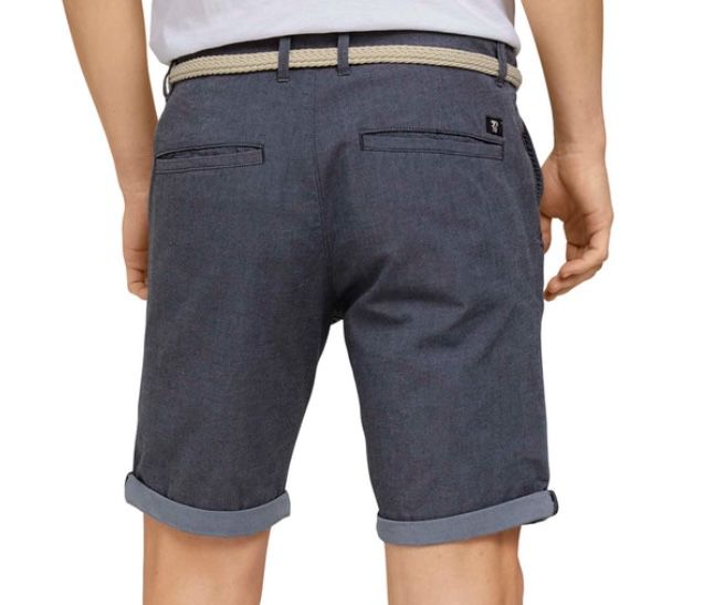 3er Pack Tom Tailor Denim Chino Shorts mit Gürtel für 50€ (statt 72€)